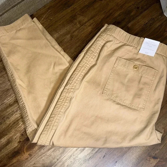 Talbots Denim - NWT TALBOTS PETITE WOMENS SLIM CARGO KHAKI DRESS BOTTOMS PANT SIZE 16P